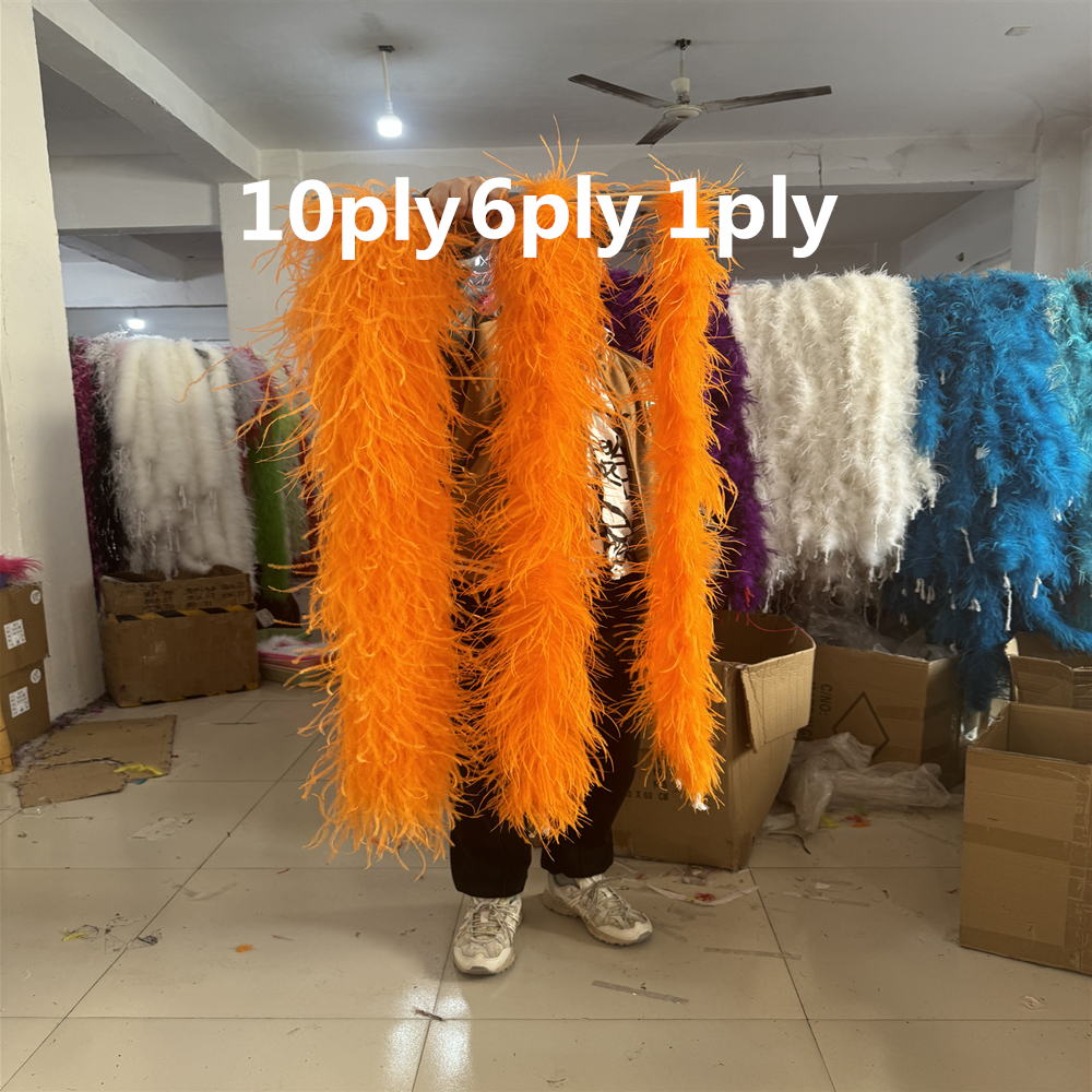Feather Trim Marabou - Natural Ostrich feather boa 1 to