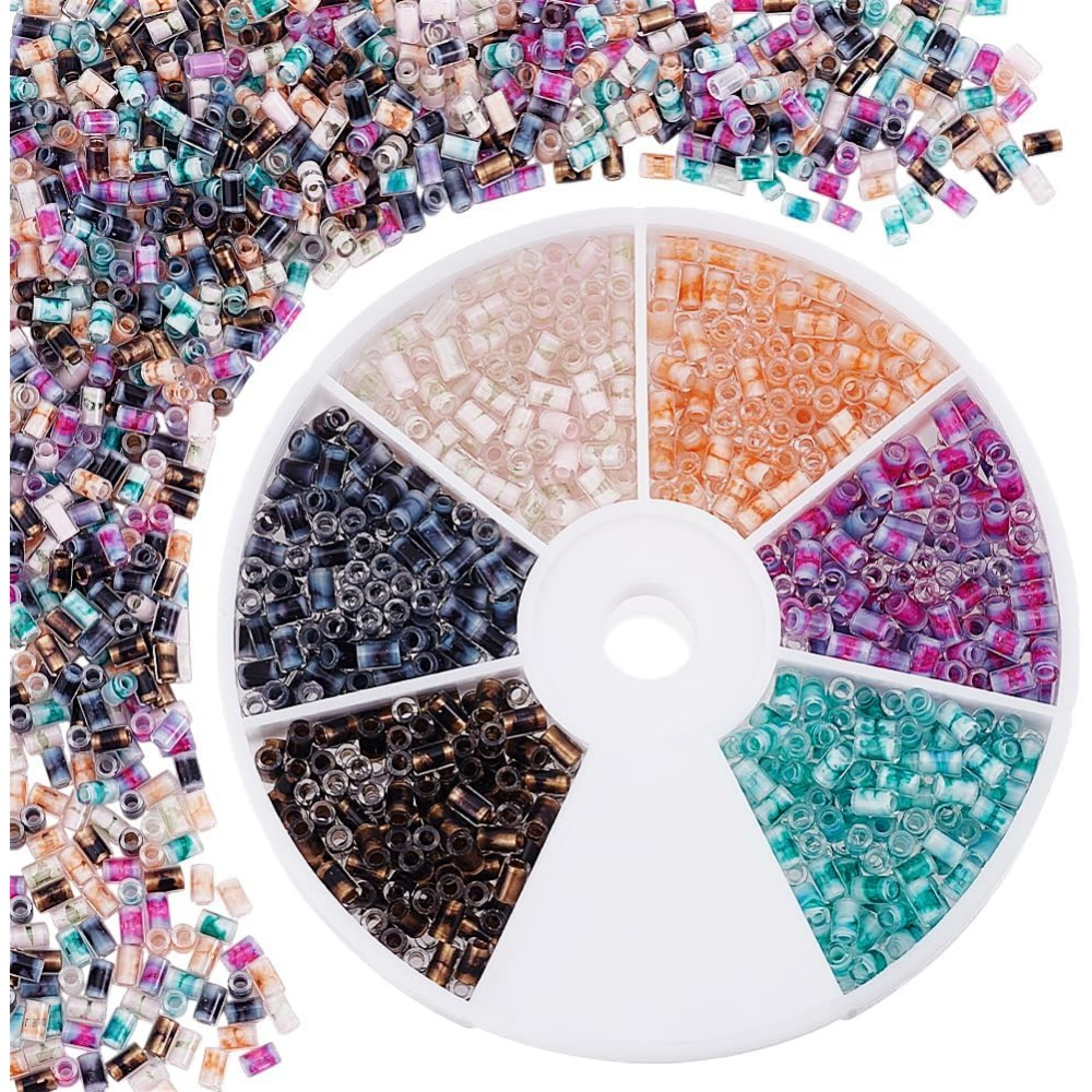 Embroidery Craft - 720pcs 6 Colors Tube Beads 24g