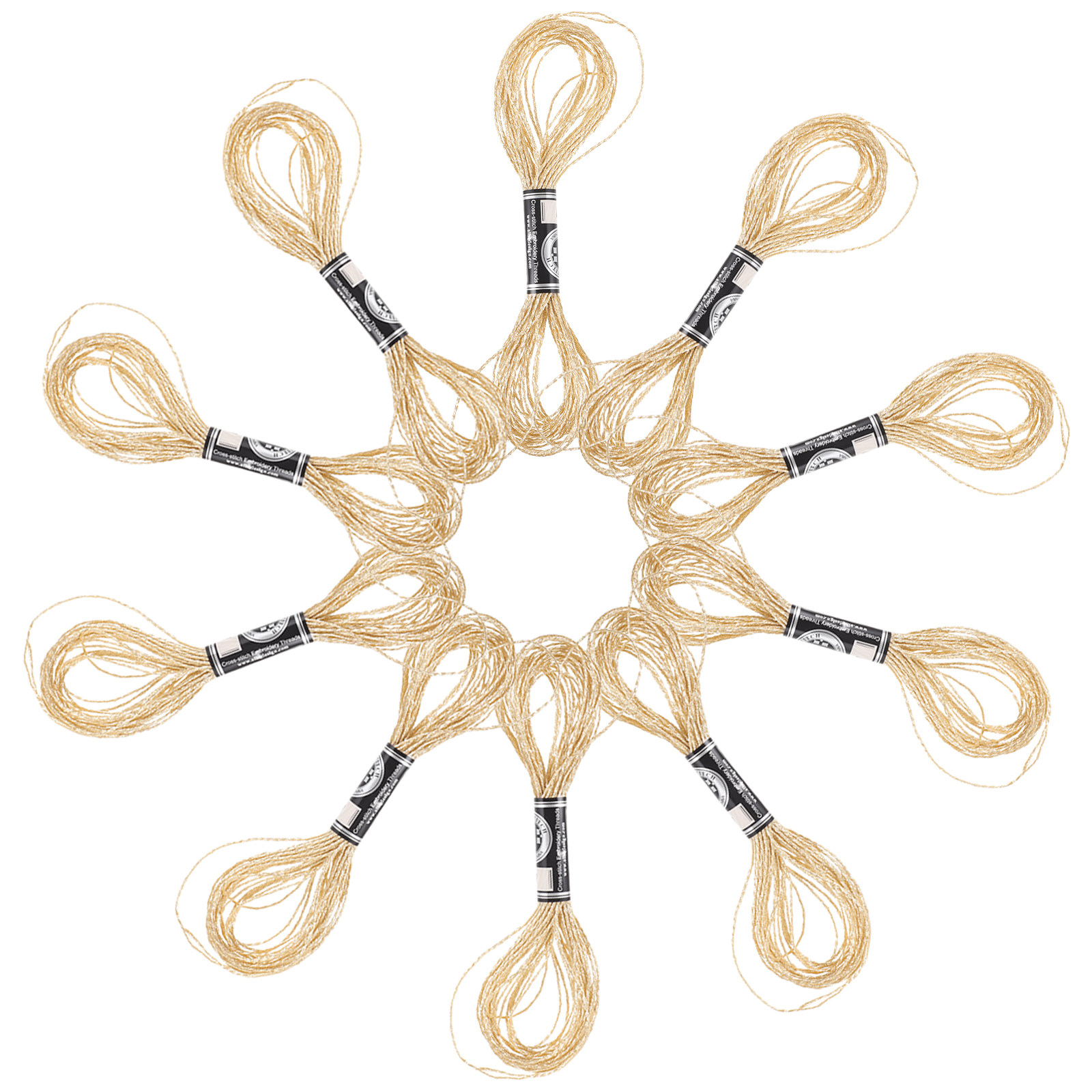 Embroidery Craft - 12Pcs Metallic Embroidery Thread Glittery Polyester
