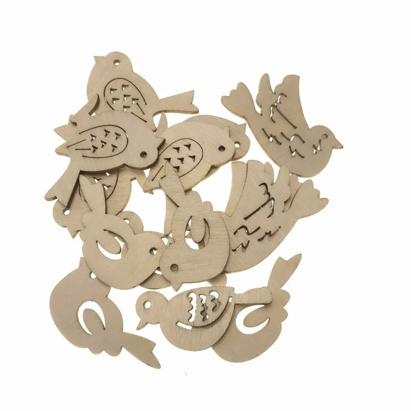 50pcs Wooden Bird Pattern DIY  - Embellishments For Scrapbooking review and price