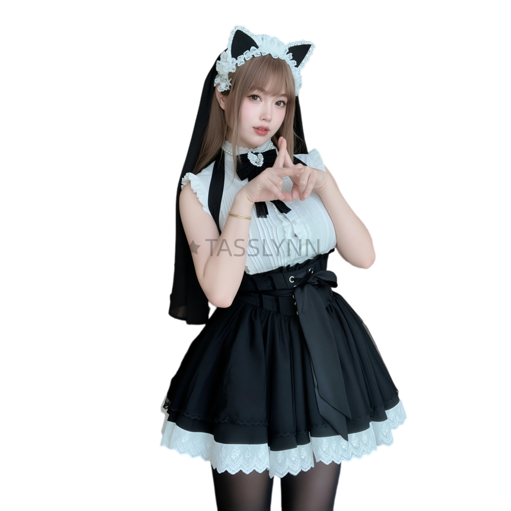 Cat Ear Nun Maid Dress Women's - Embellish Knit review and price