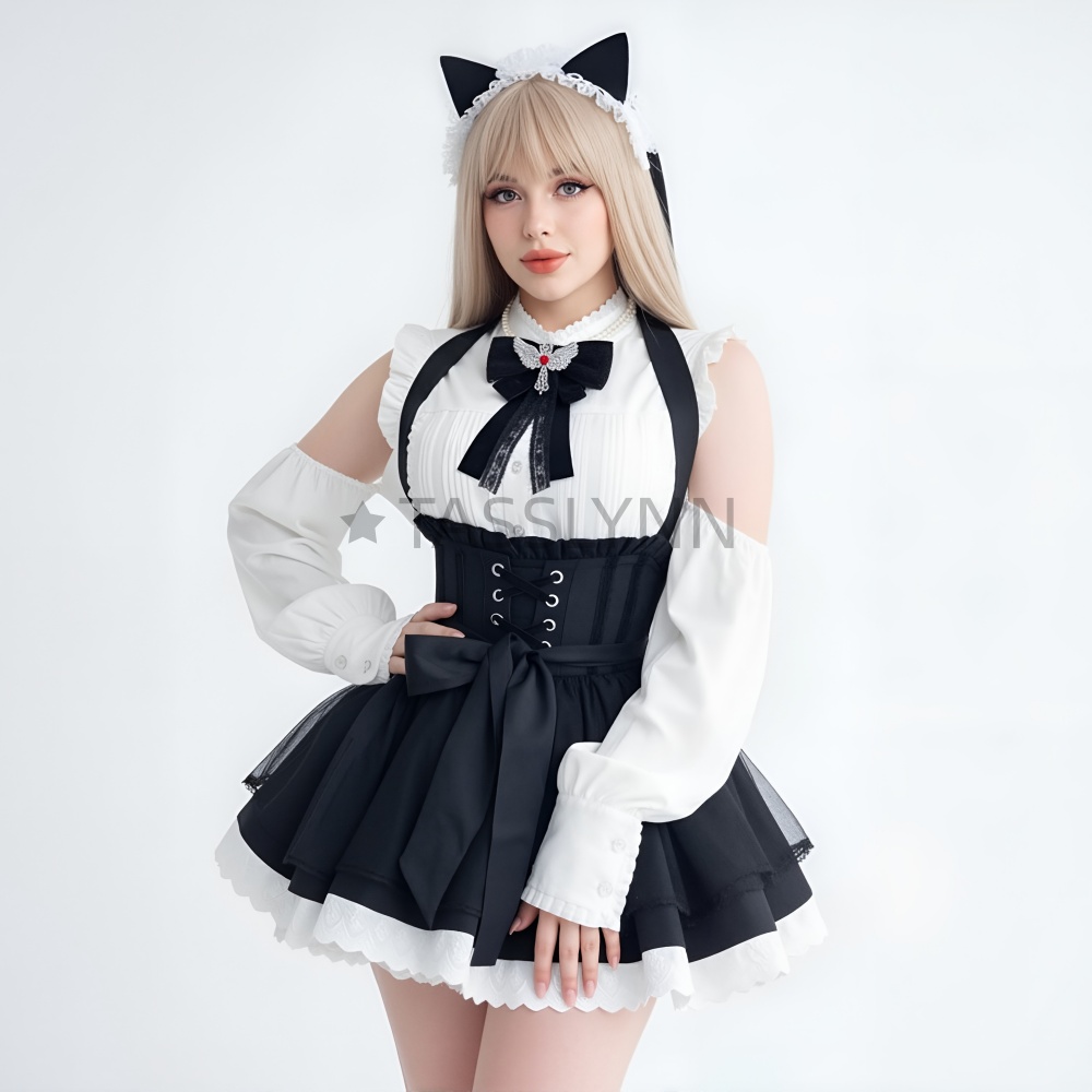 Cat Ear Nun Maid Dress Women's - Embellish Knit review and price
