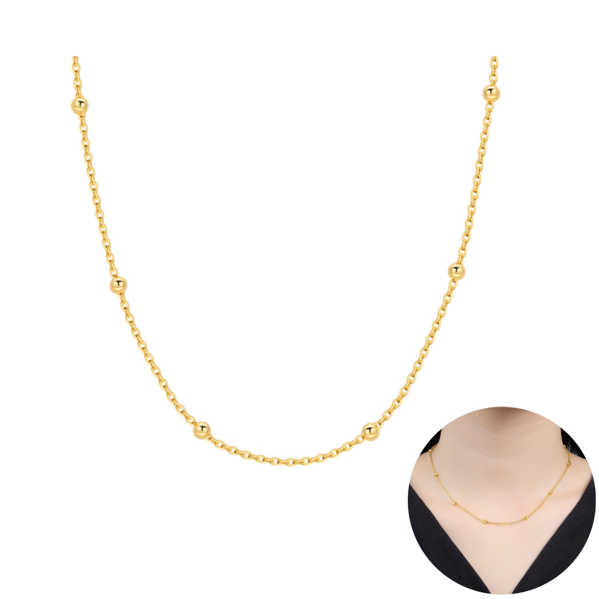 Orstarry S925 Sterling Silver  - Pearl Trim Chain review and price