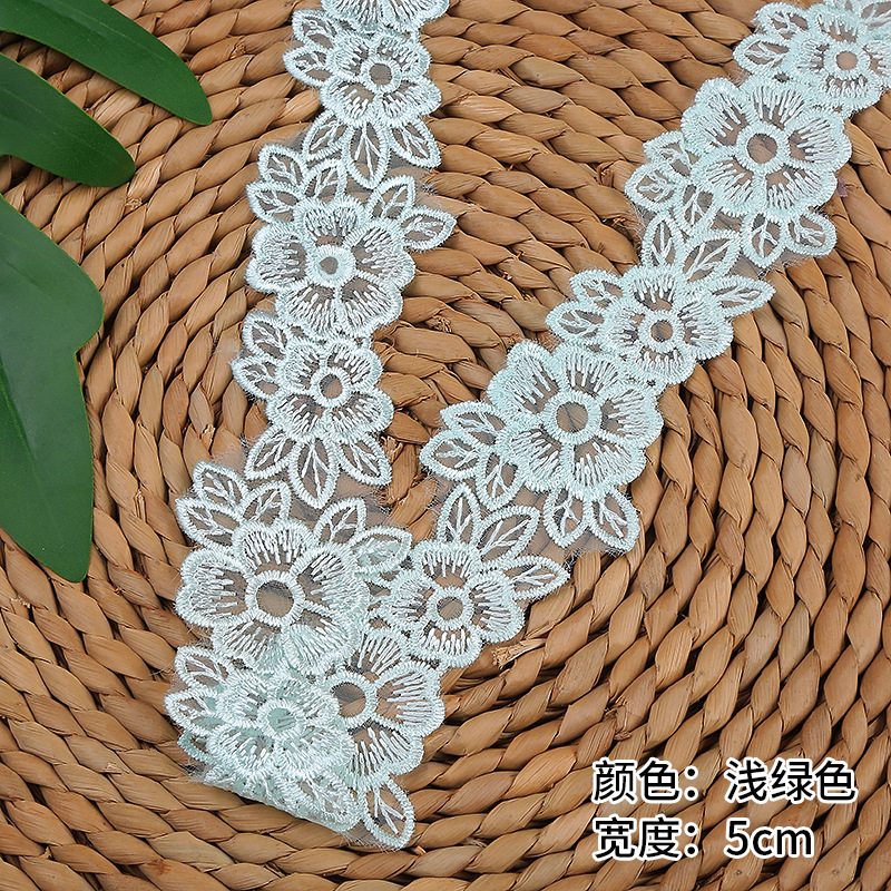 5CM Width Embroidered Organza  - Lace Ribbon Trim review and price