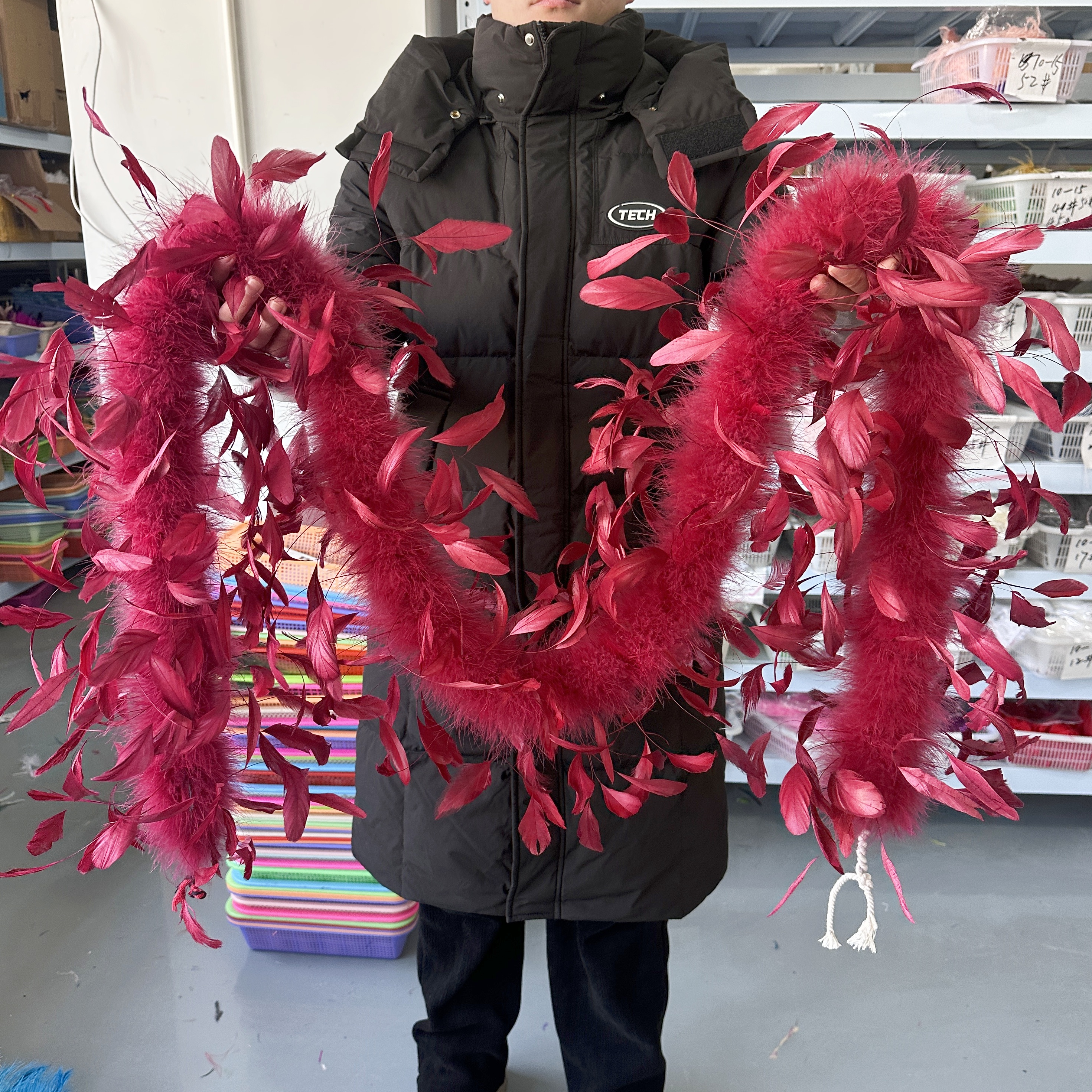2Meter Burgundy Turkey Marabou - Feather Trim Marabou review and price