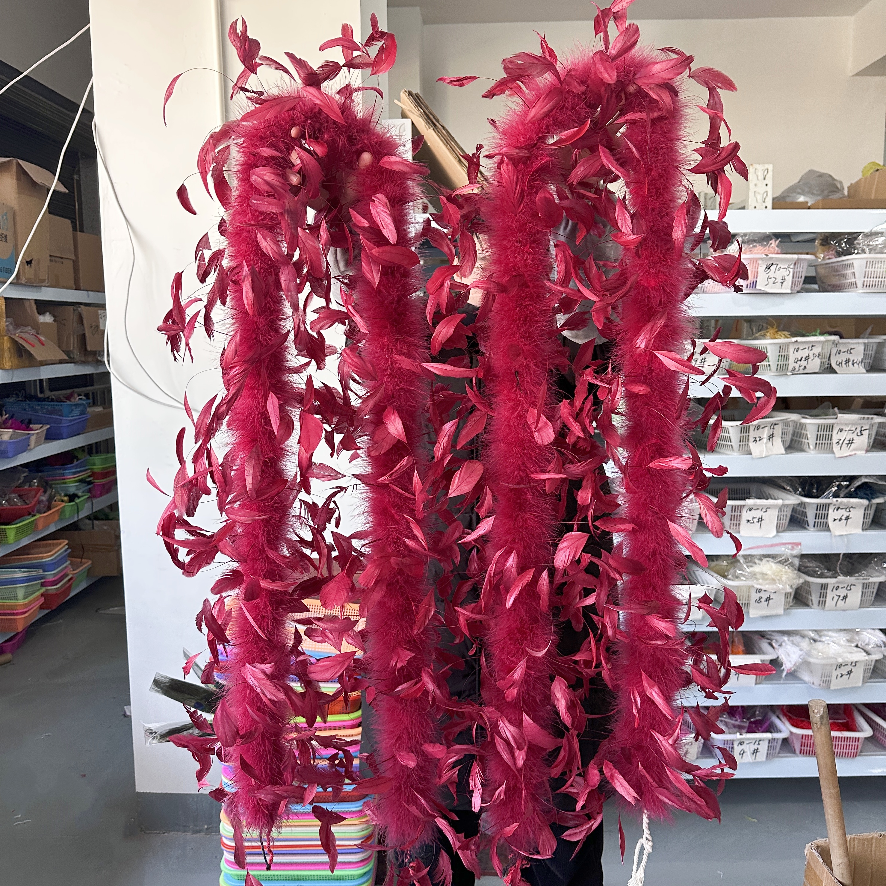 2Meter Burgundy Turkey Marabou - Feather Trim Marabou review and price