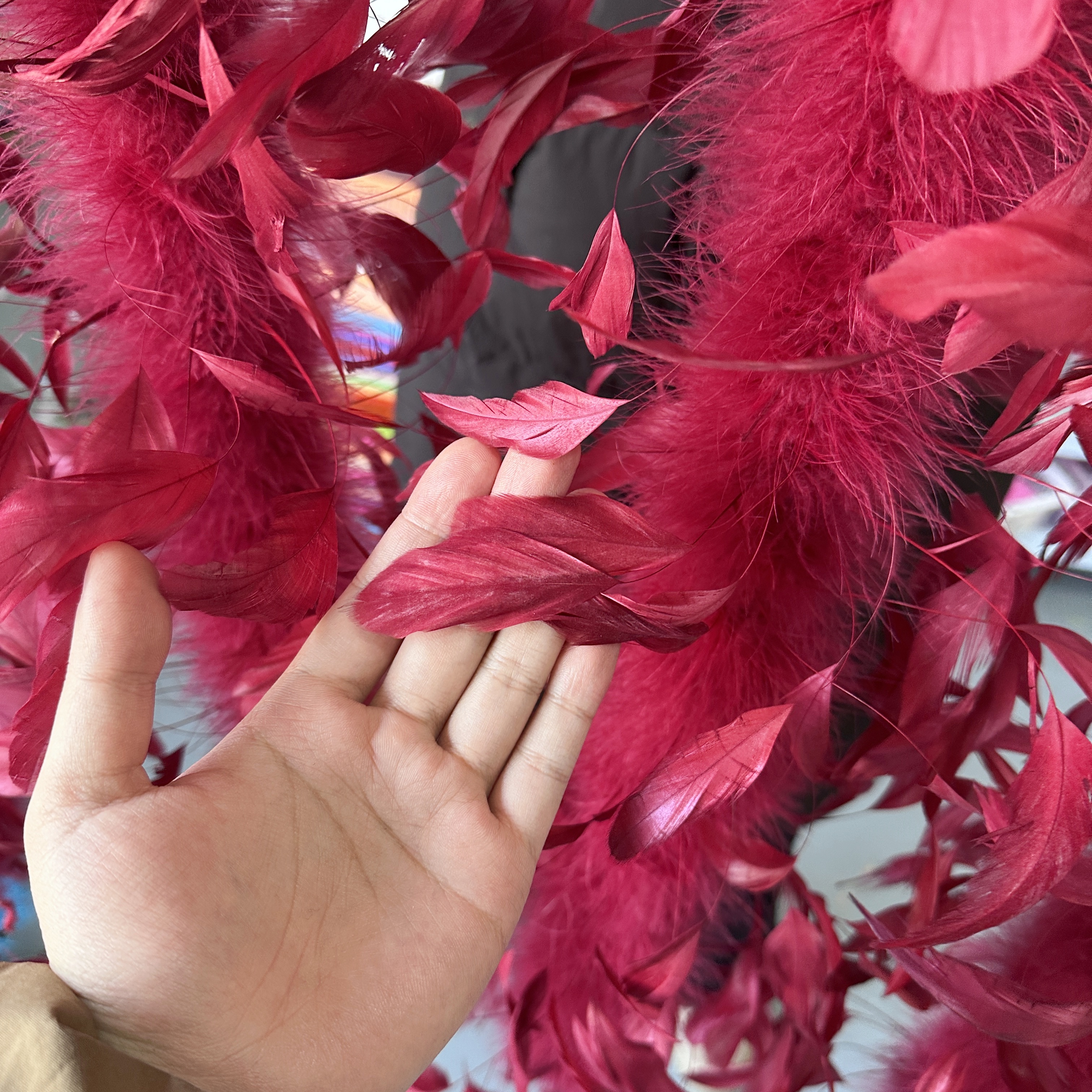 2Meter Burgundy Turkey Marabou - Feather Trim Marabou review and price