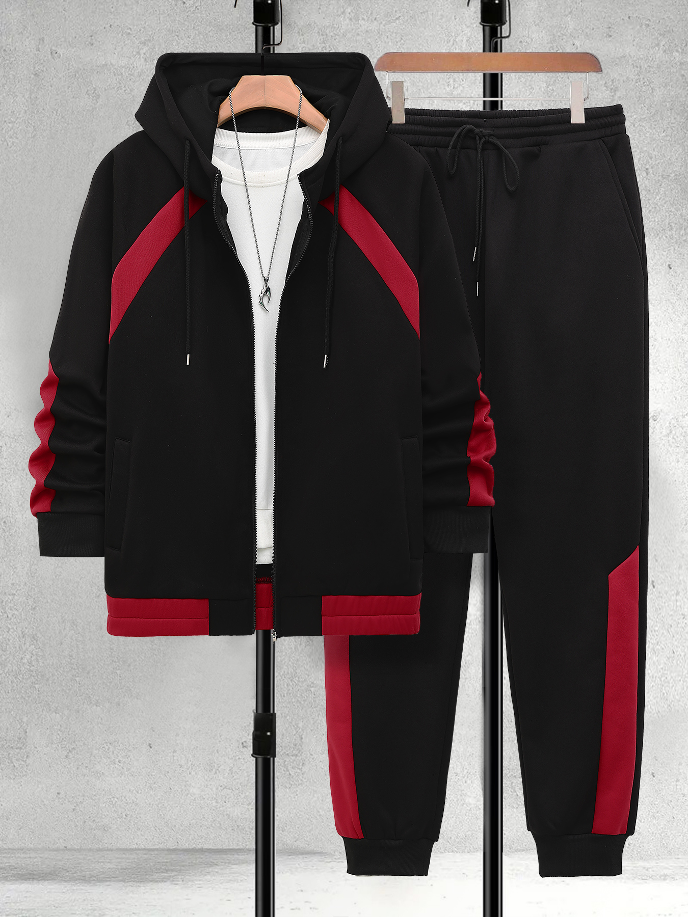 Men's Plus Size Black & Red Co - Embellish Knit review and price