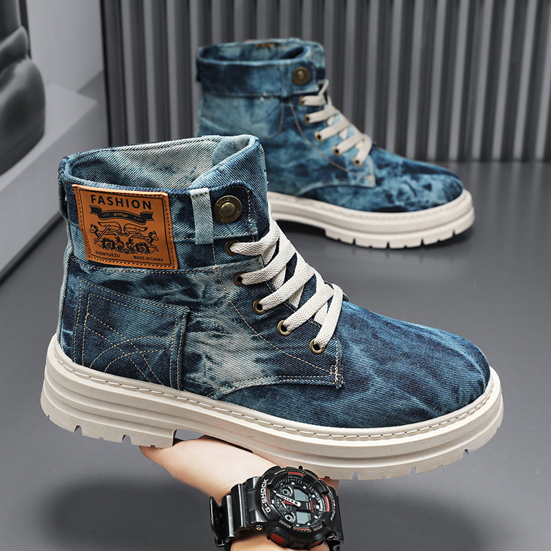 Spring High Top Mens Shoes 202 - Guipure Lace Panel review and price