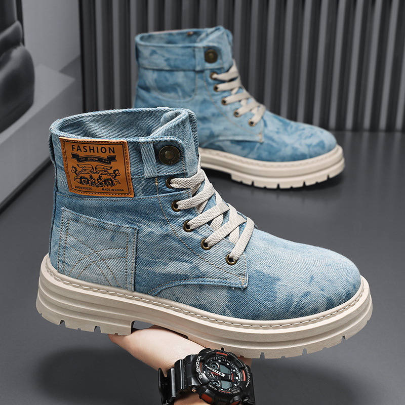 Spring High Top Mens Shoes 202 - Guipure Lace Panel review and price