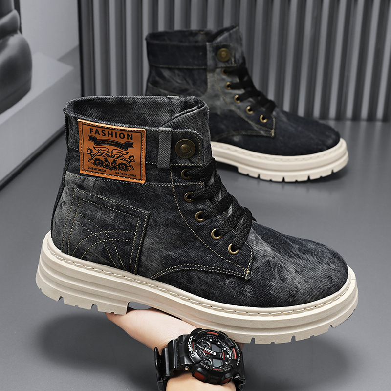 Spring High Top Mens Shoes 202 - Guipure Lace Panel review and price