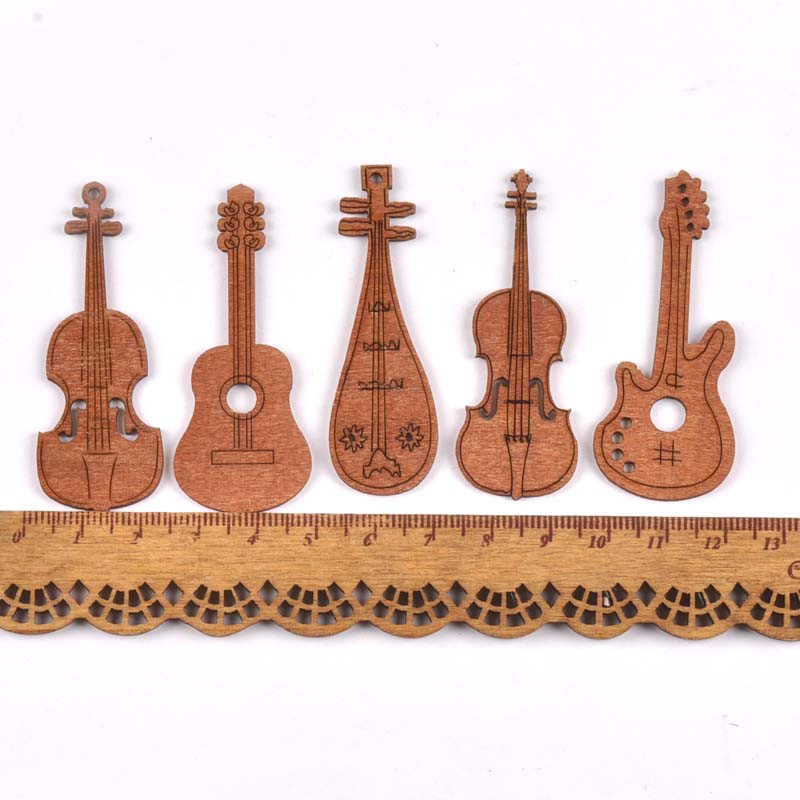 20Pcs/set Wood Handicraft guit - Embellishments For Scrapbooking review and price