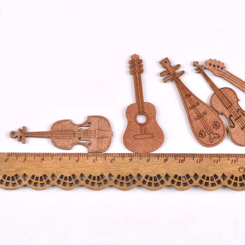 20Pcs/set Wood Handicraft guit - Embellishments For Scrapbooking review and price