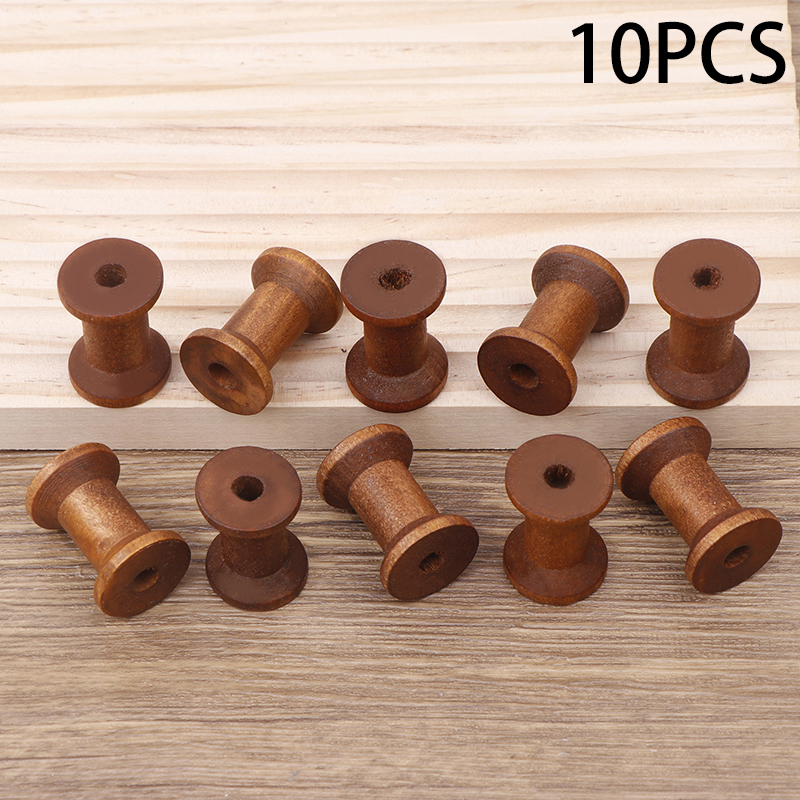 10Pc Vintage Wooden Spools DIY - Organza Ribbon Spool review and price