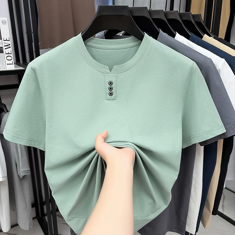 Mens Casual Henley Neck T Shir - Embellish Knit review and price