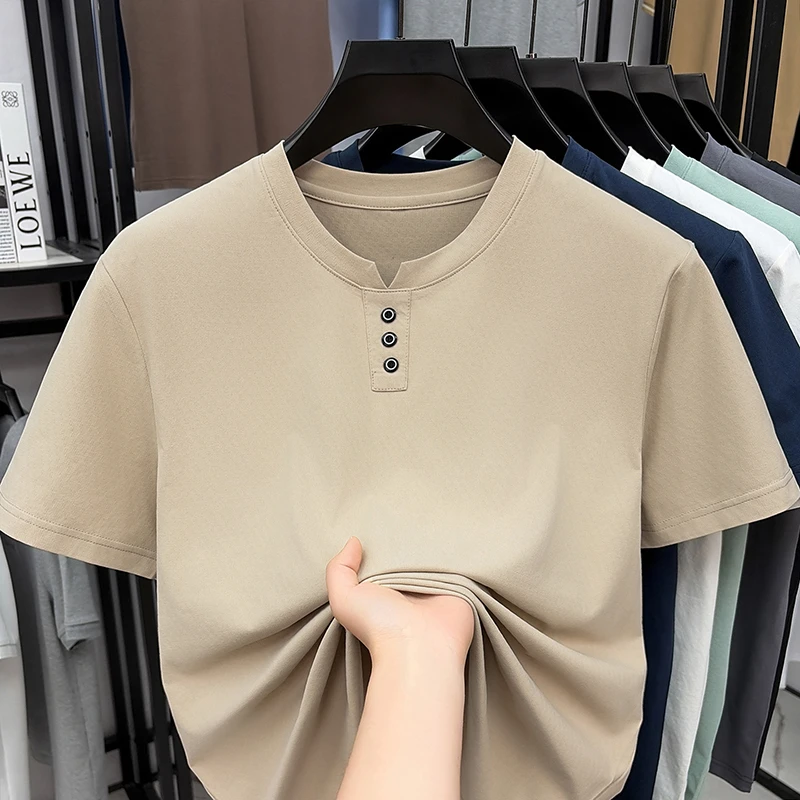 Mens Casual Henley Neck T Shir - Embellish Knit review and price