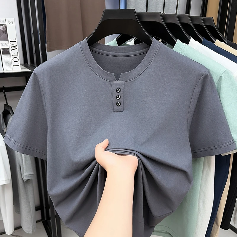 Mens Casual Henley Neck T Shir - Embellish Knit review and price