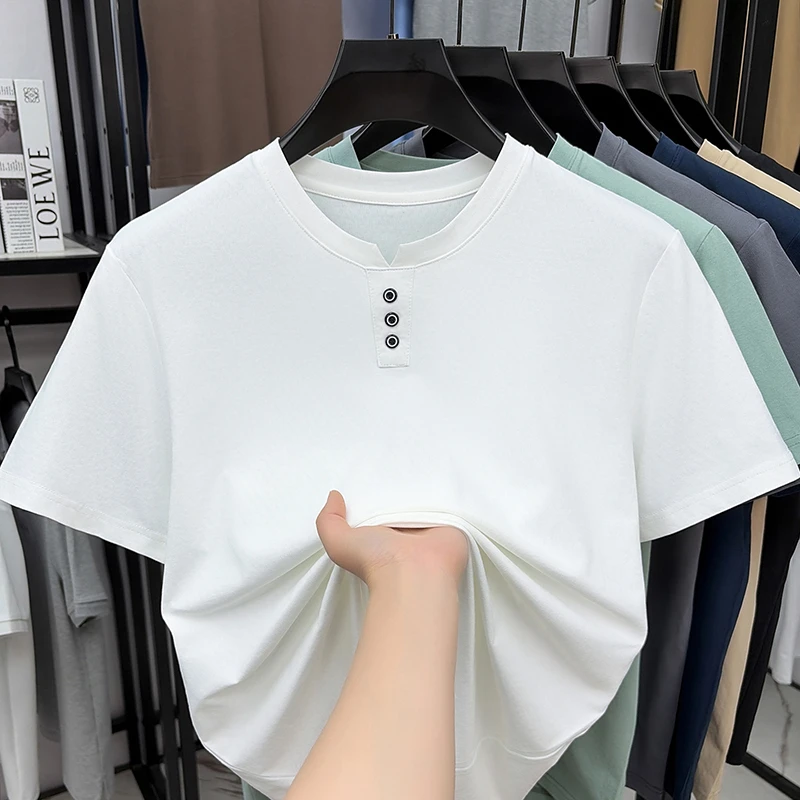Mens Casual Henley Neck T Shir - Embellish Knit review and price