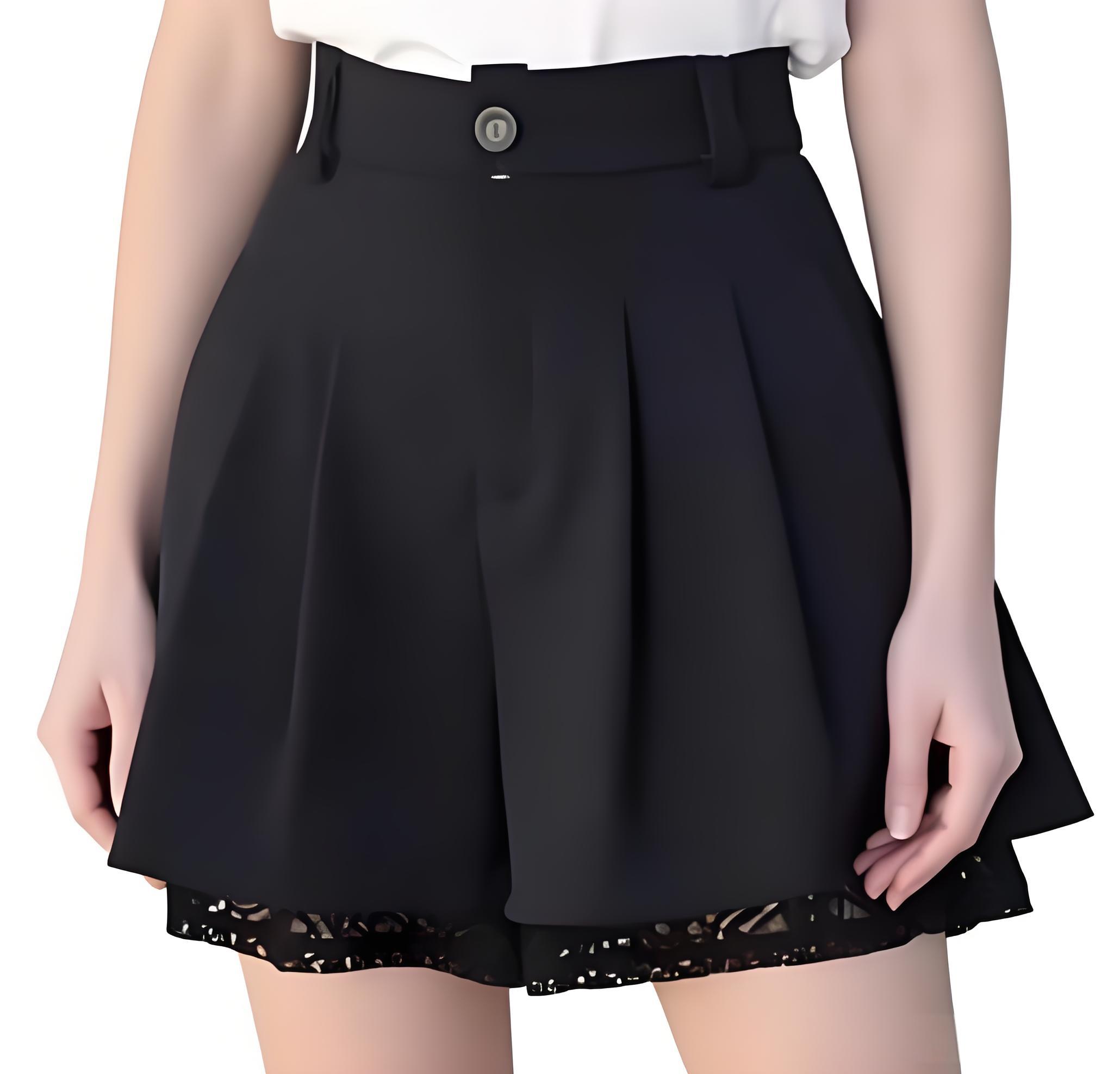 Women High Waist Tailored Trou - Elastic Lace Trim review and price