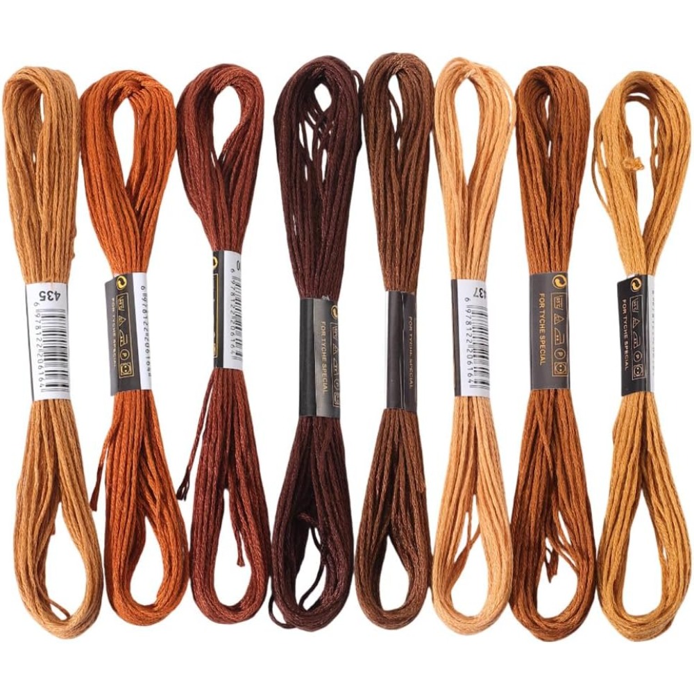 8 Skeins 6 Strands Brown Embro - Embroidery Embellishments review and price