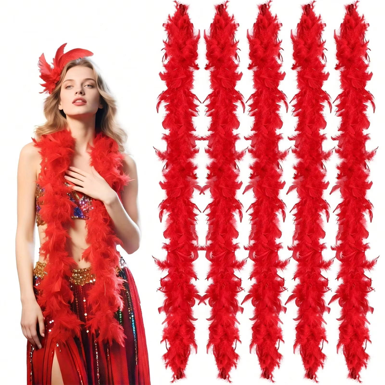 Red Marabou Feather Boa Trim F - Feather Trim Marabou review and price