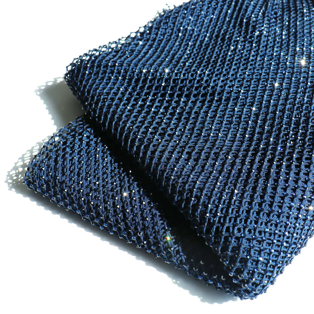 SS10 Rhinestones Mesh Navy Col - Crystal Mesh Fabric review and price