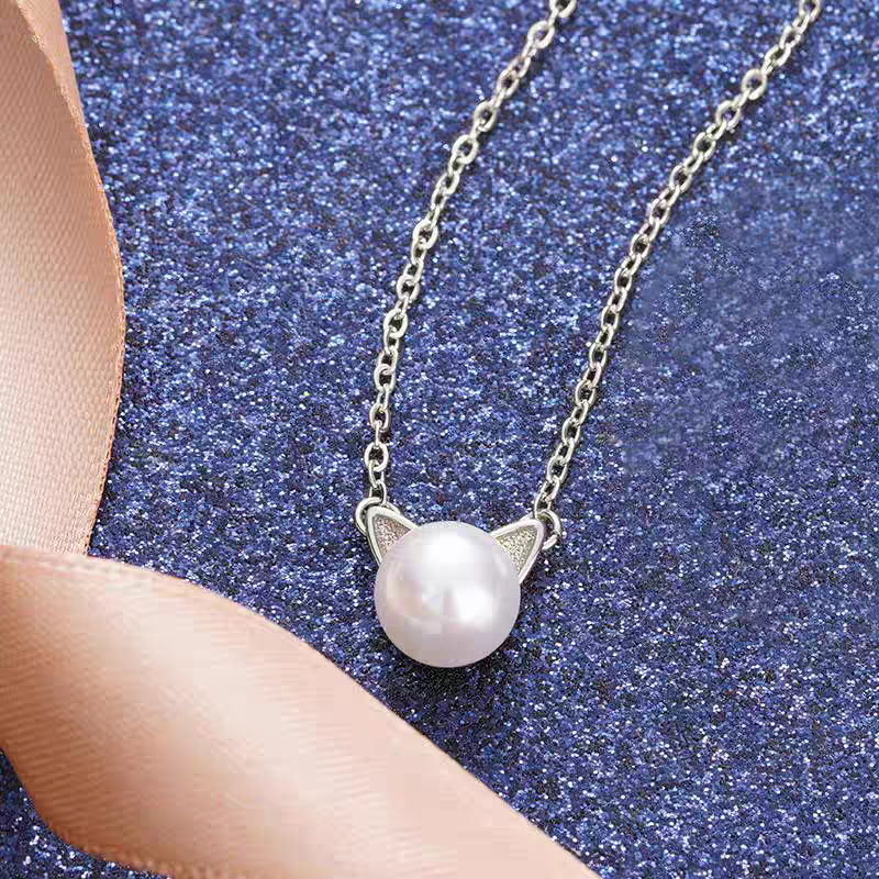 Fashion 925 Sterling Silver Je - Pearl Trim Chain review and price