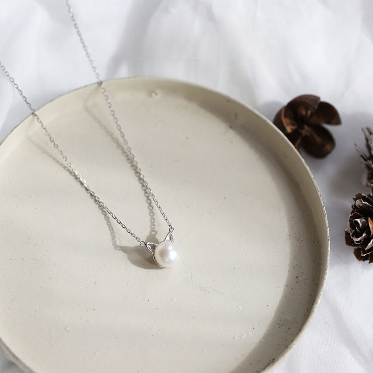 Fashion 925 Sterling Silver Je - Pearl Trim Chain review and price