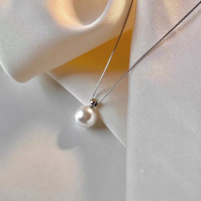 925 Sterling Silver 8mm Pearl  - Pearl Trim Chain review and price