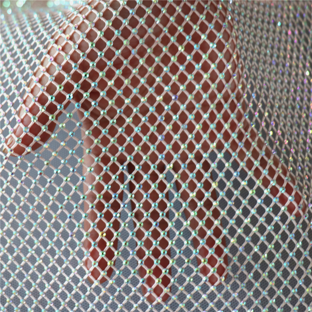 Fashion DIY AB Color Rhineston - Crystal Mesh Fabric review and price