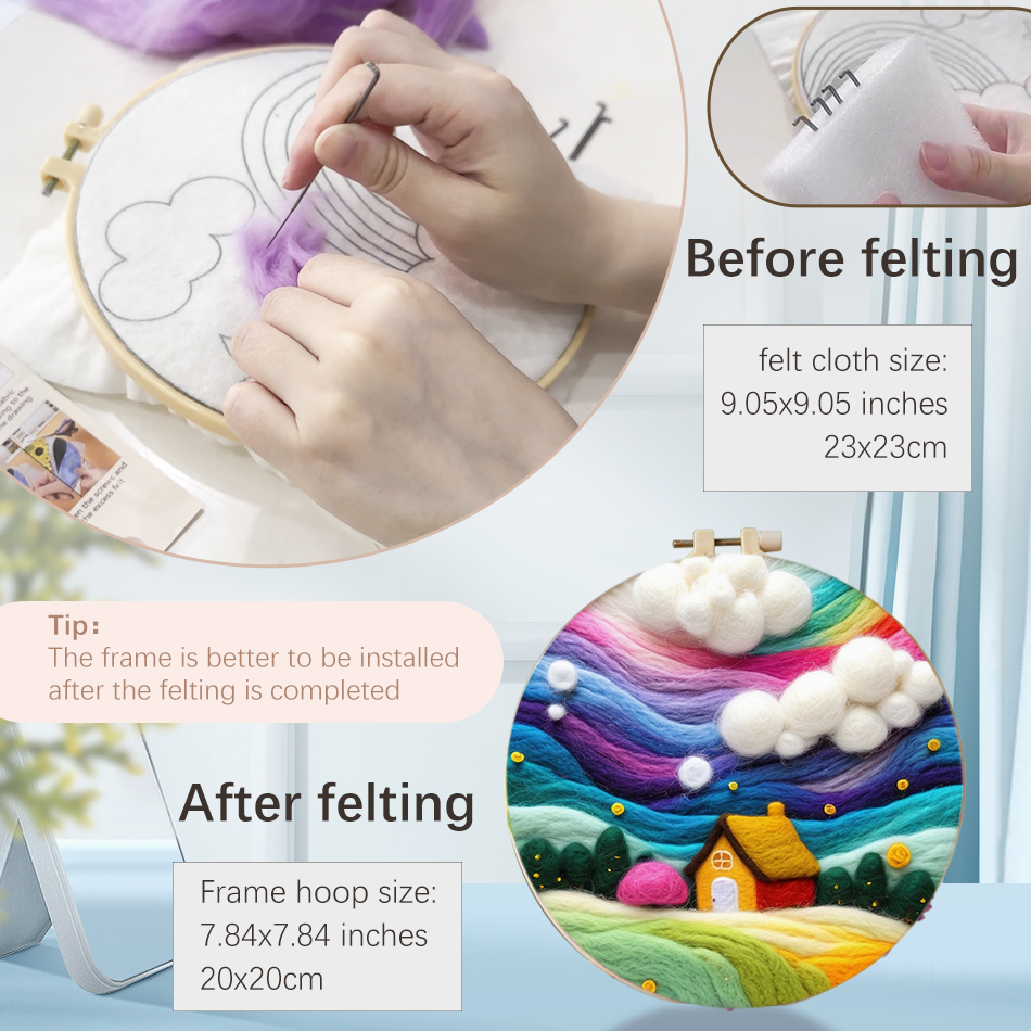 Wool Felting Painting Kit for  - Embroidery Craft review and price