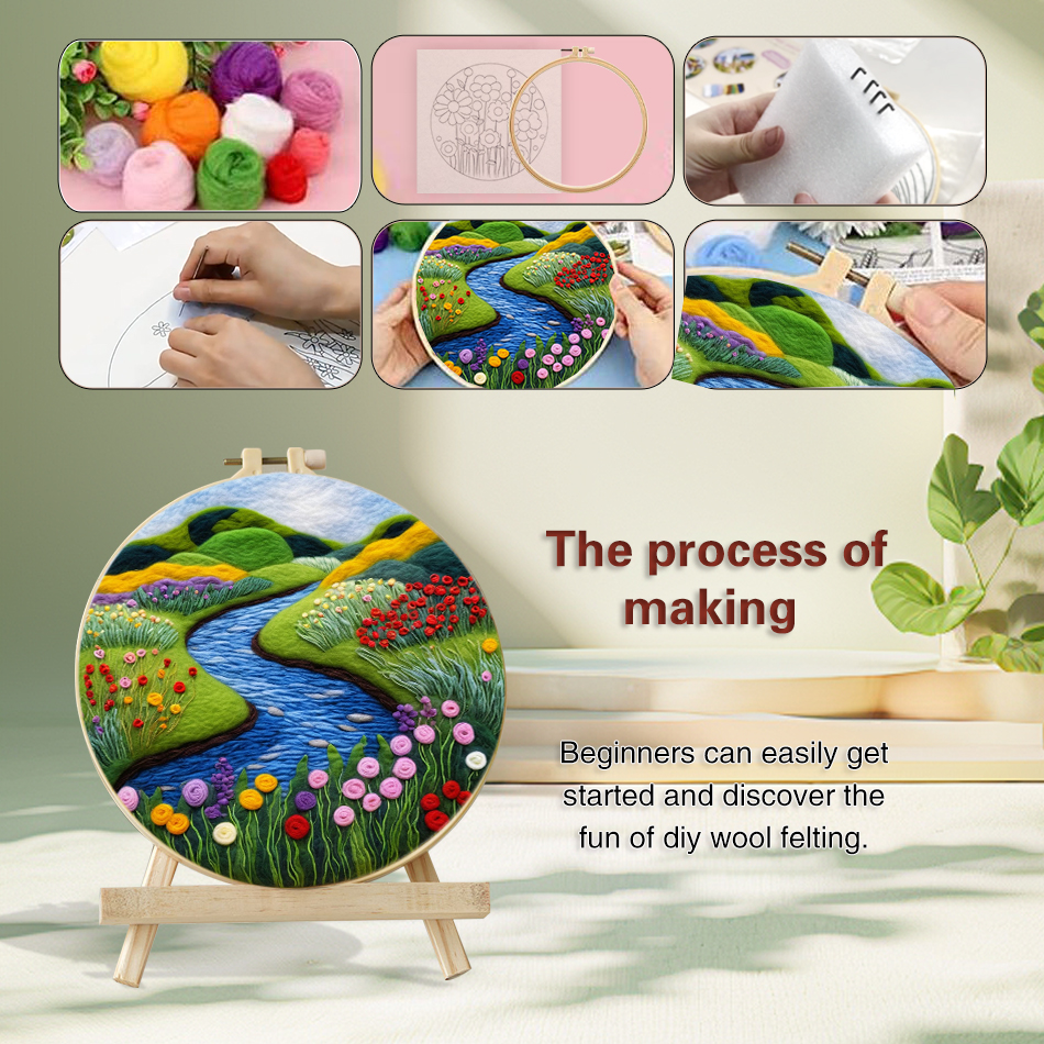 Wool Felting Painting Kit for  - Embroidery Craft review and price