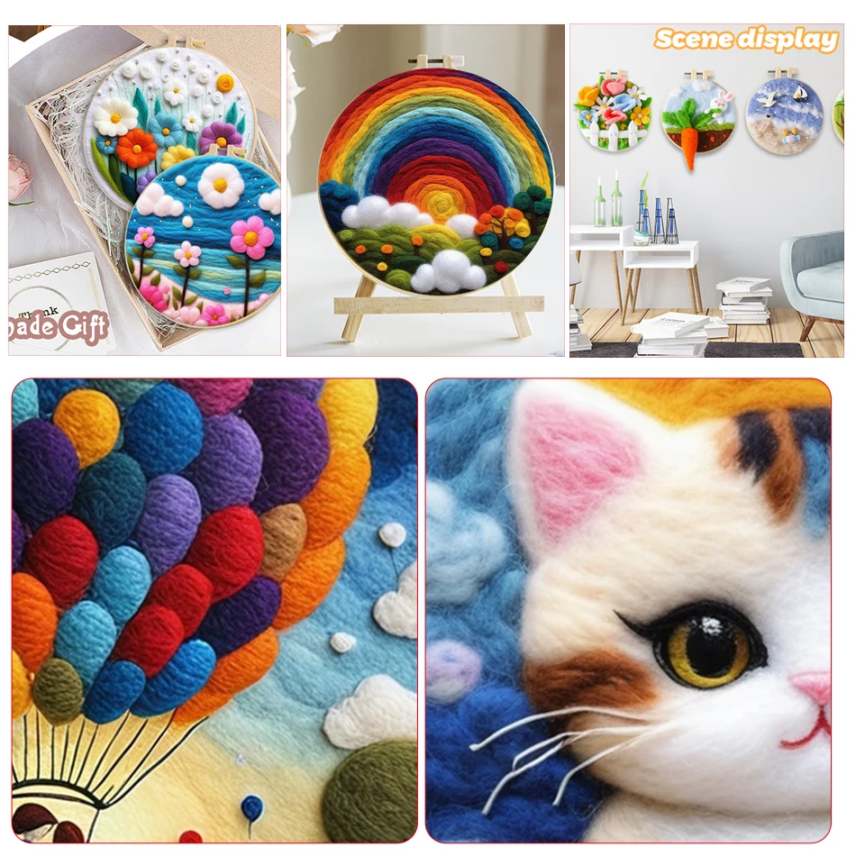 Wool Felting Painting Kit for  - Embroidery Craft review and price