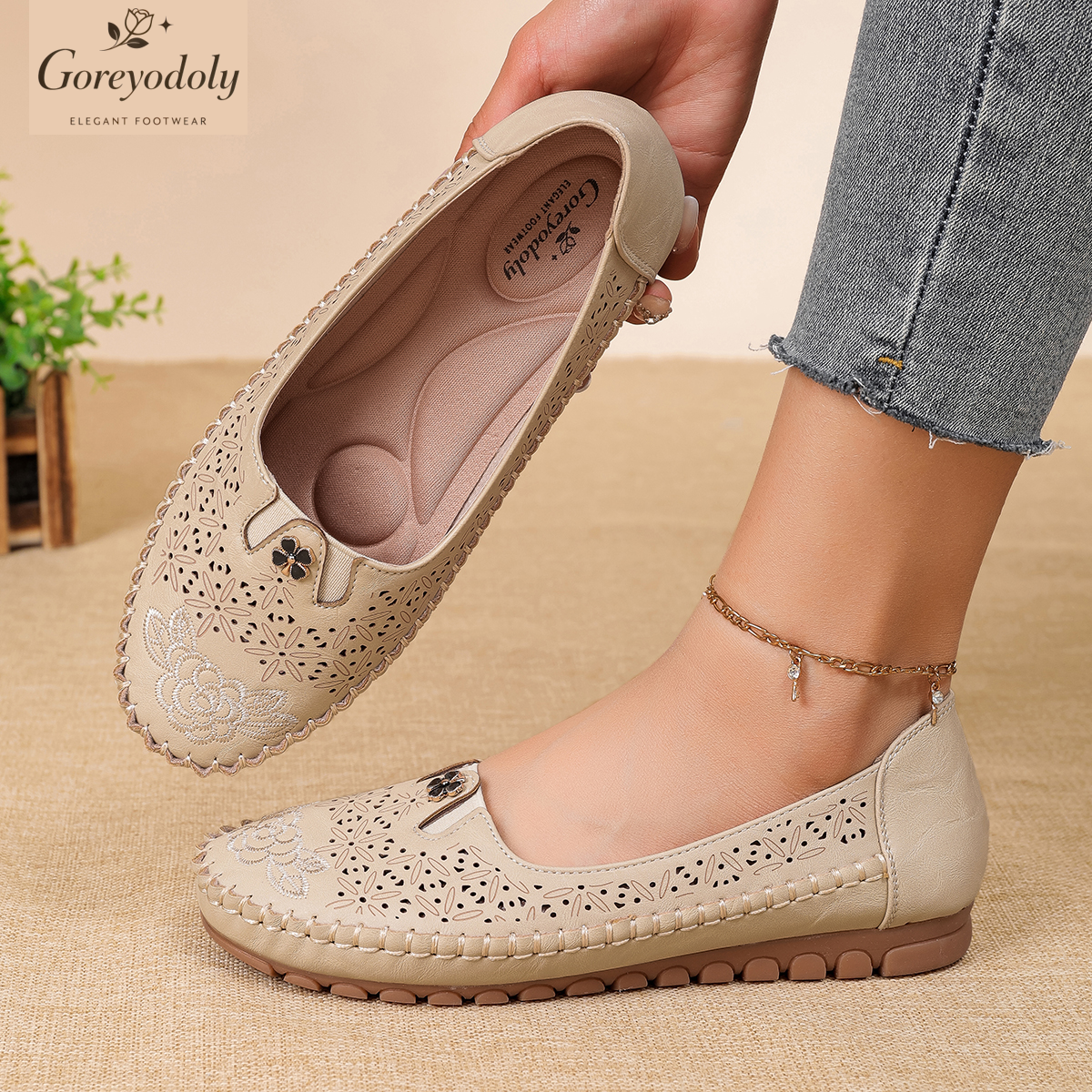 Goreyodoly women loafers flora - Embroidery Embellishments review and price