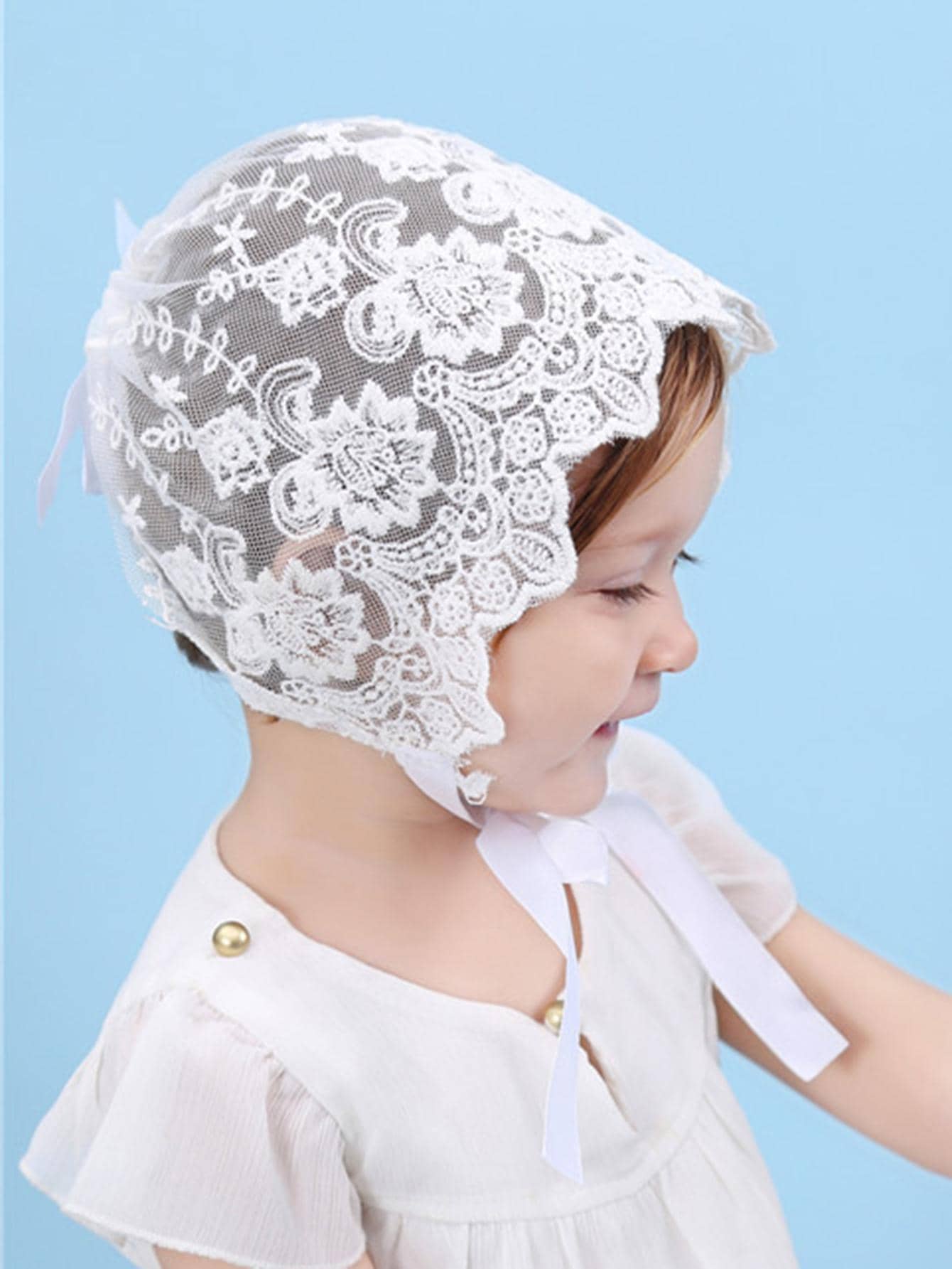 Baby Lace Brim Headband Hat He - Embroidery Embellishments review and price