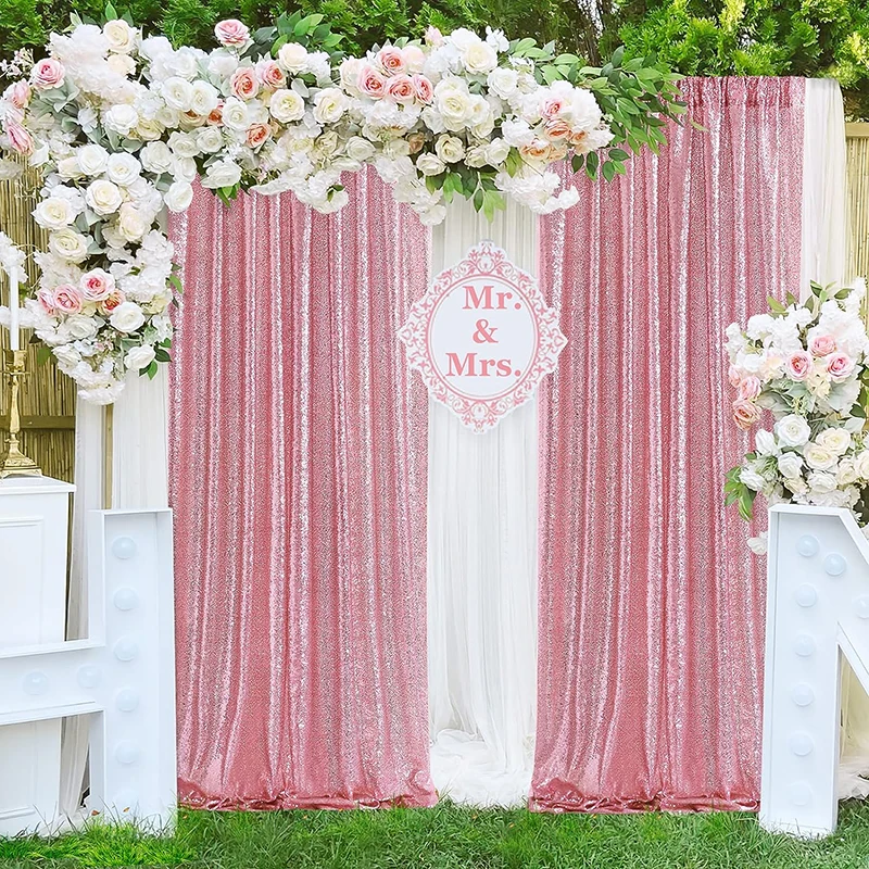 1PC Pink Sequin Backdrop Curta - Sequin Fabric Panel review and price