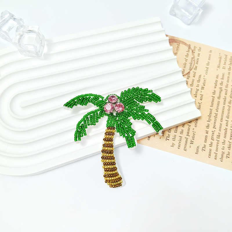 1Pc 3D Coconut Tree Beaded Pat - Craft Embellishment review and price
