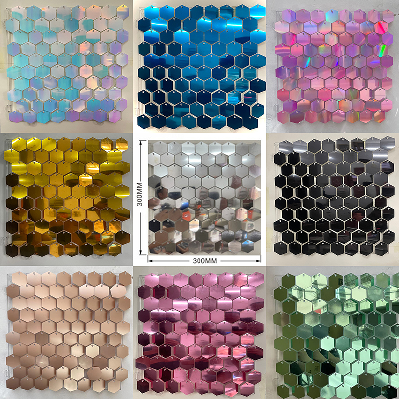 1pc Hexagon Sequin Backdrop Pa - Sequin Fabric Panel review and price