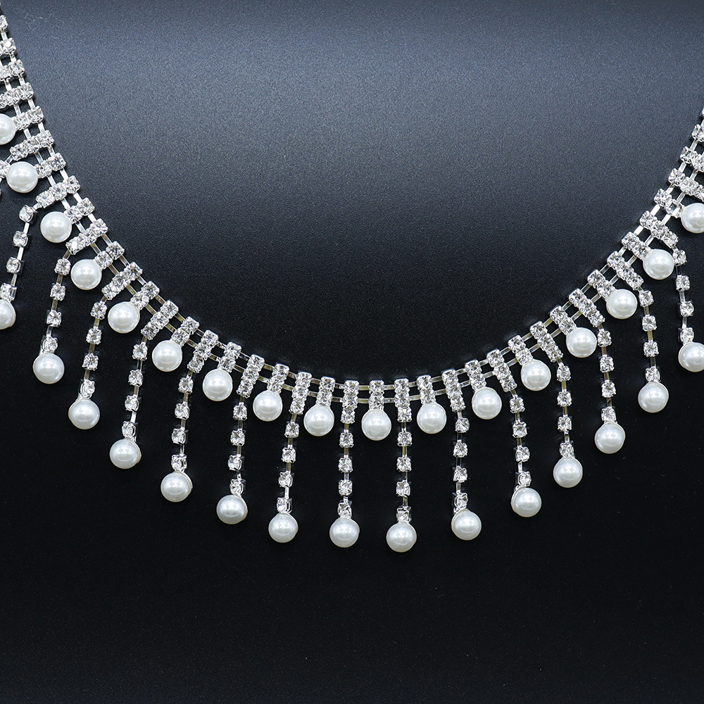 Crystal Rhinestone Pearl Trim  - Pearl Trim Chain review and price