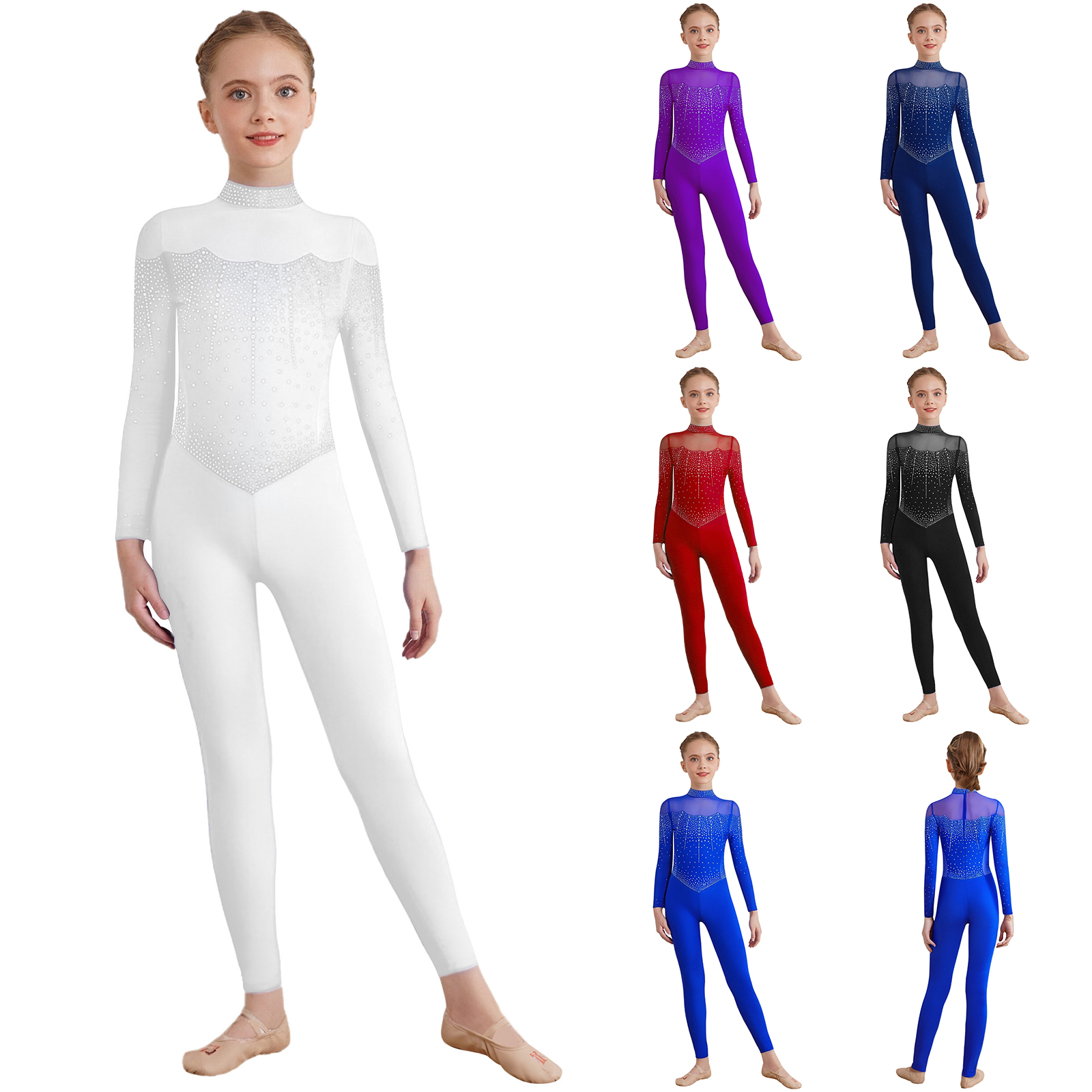 6-16Y Girls Figure Skating Dan - Rhinestone Banding Trim review and price