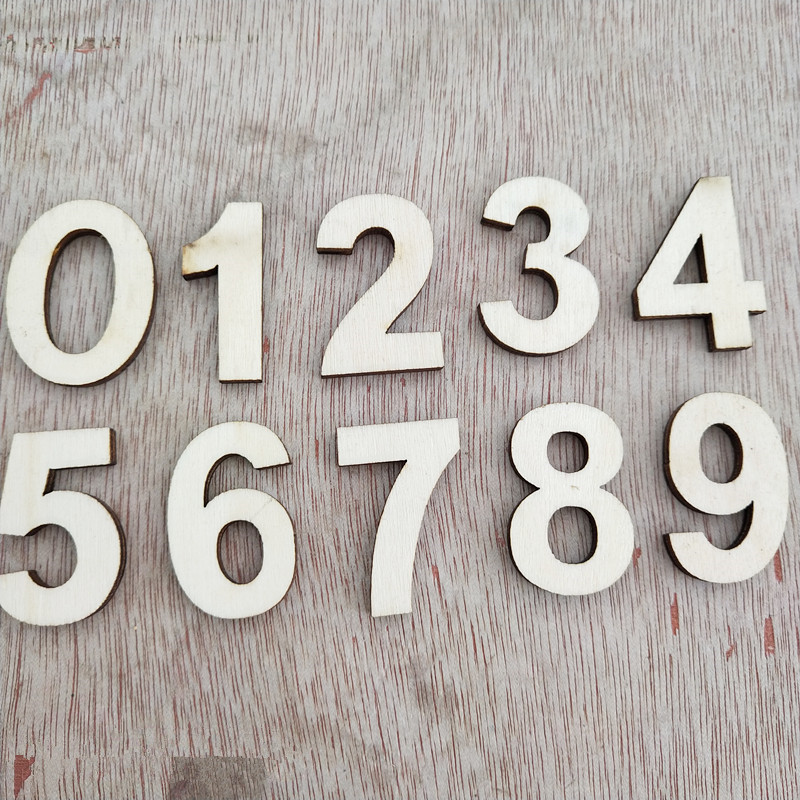 Self-sticking Wooden 0-9 Numbe - Embellishments For Scrapbooking review and price