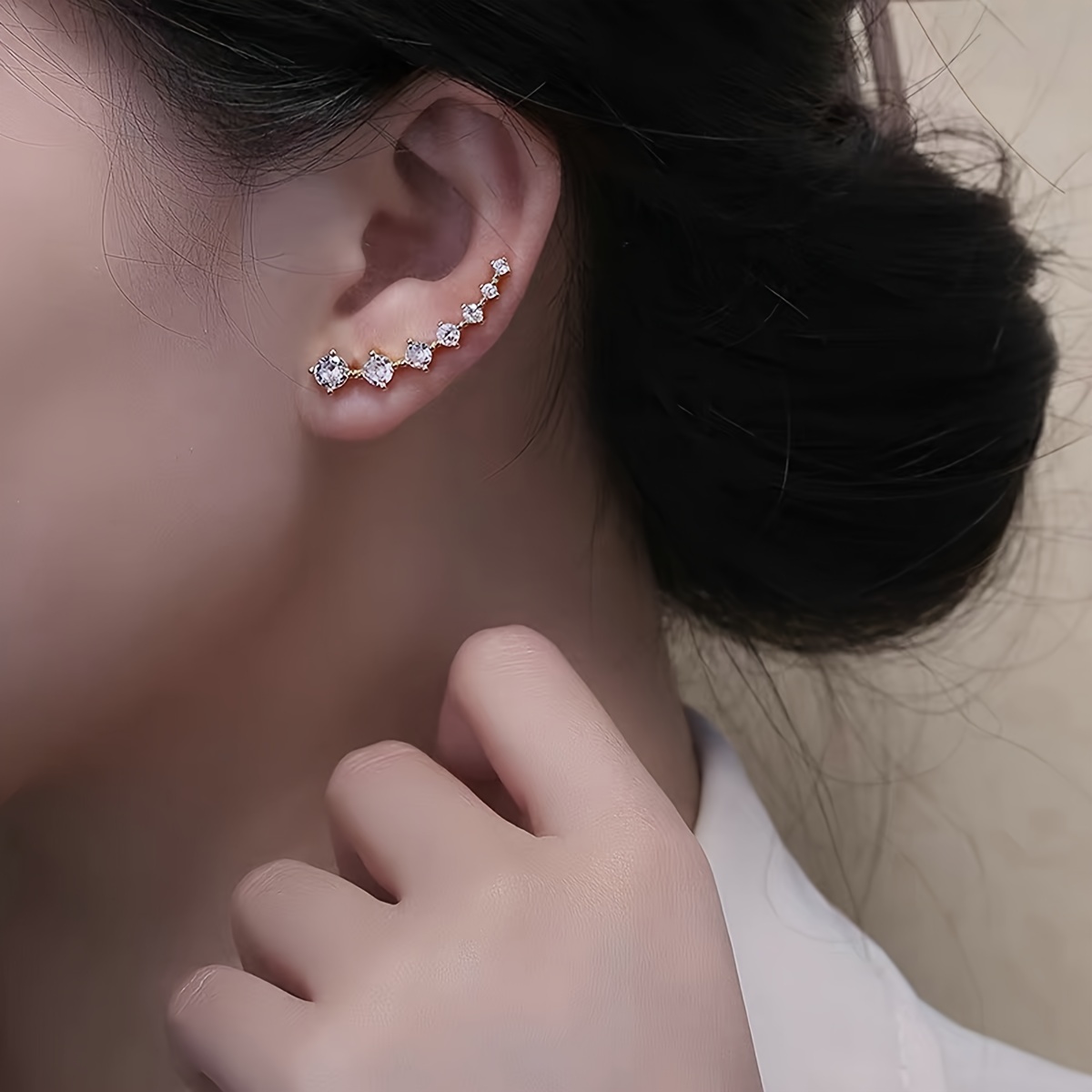 A pair of new curved stud earr - Iron On Stud Set review and price