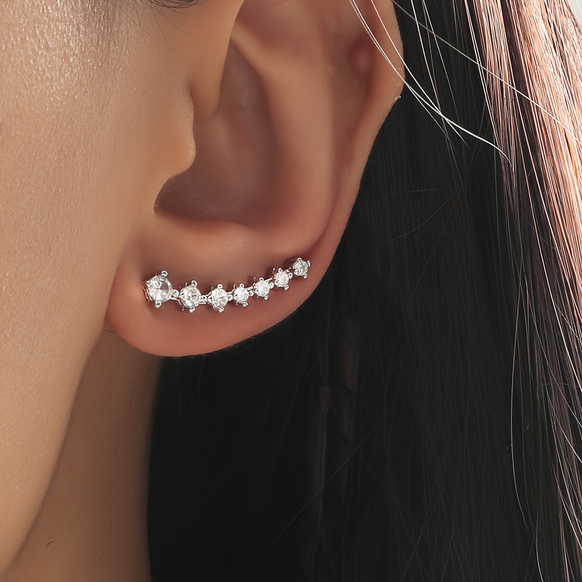 A pair of new curved stud earr - Iron On Stud Set review and price
