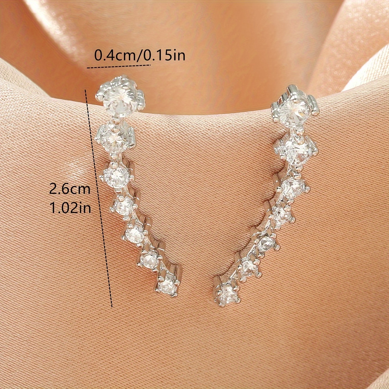 A pair of new curved stud earr - Iron On Stud Set review and price