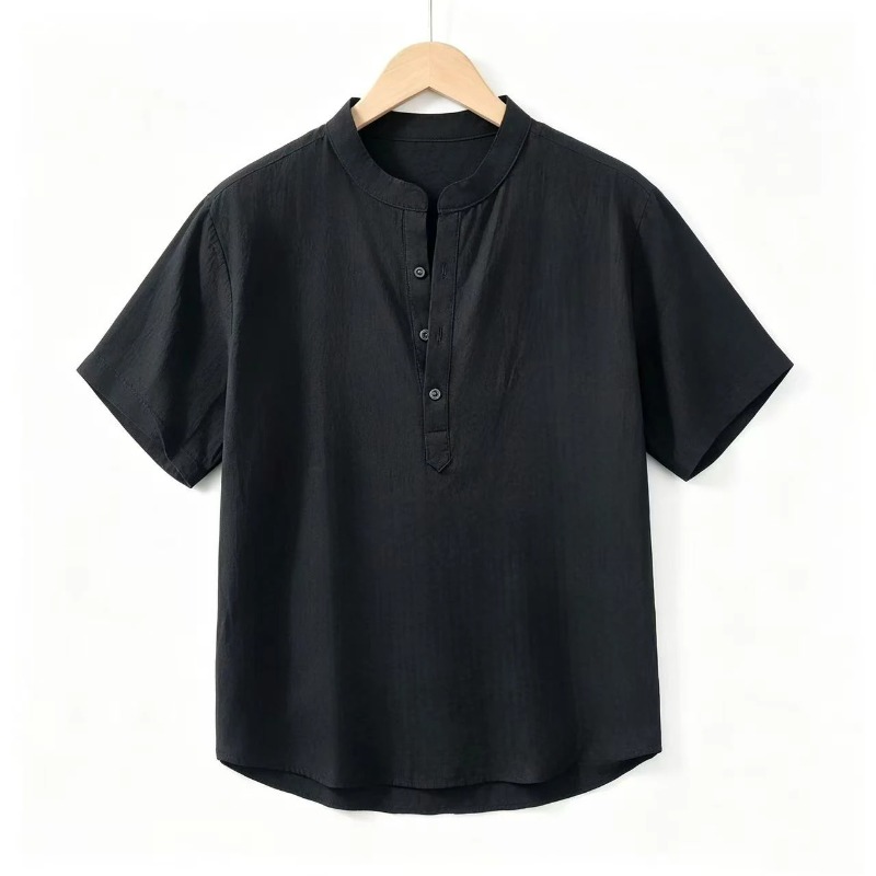 Men Cotton Linen Short-Sleeve  - Embellish Knit review and price