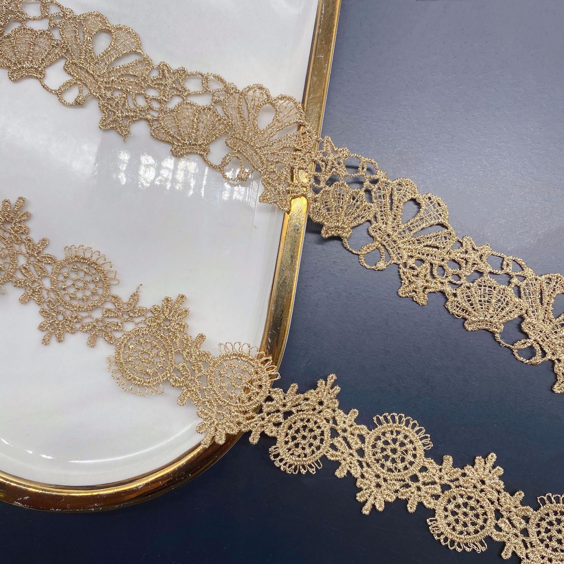 2yards Golden Embroidered Love - Lace Ribbon Trim review and price