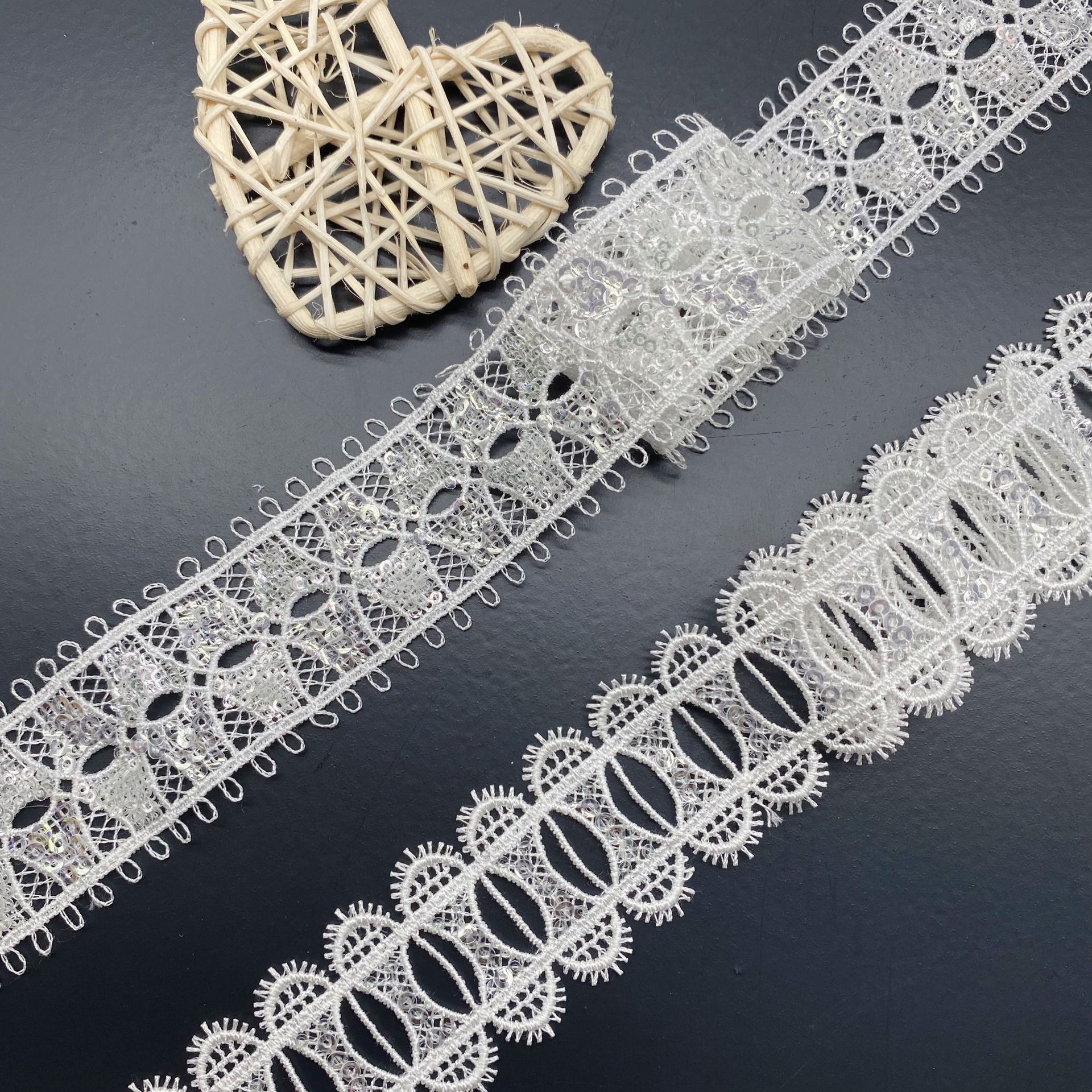 Hollow Wearable Sequins Ribbon - Lace Ribbon Trim review and price