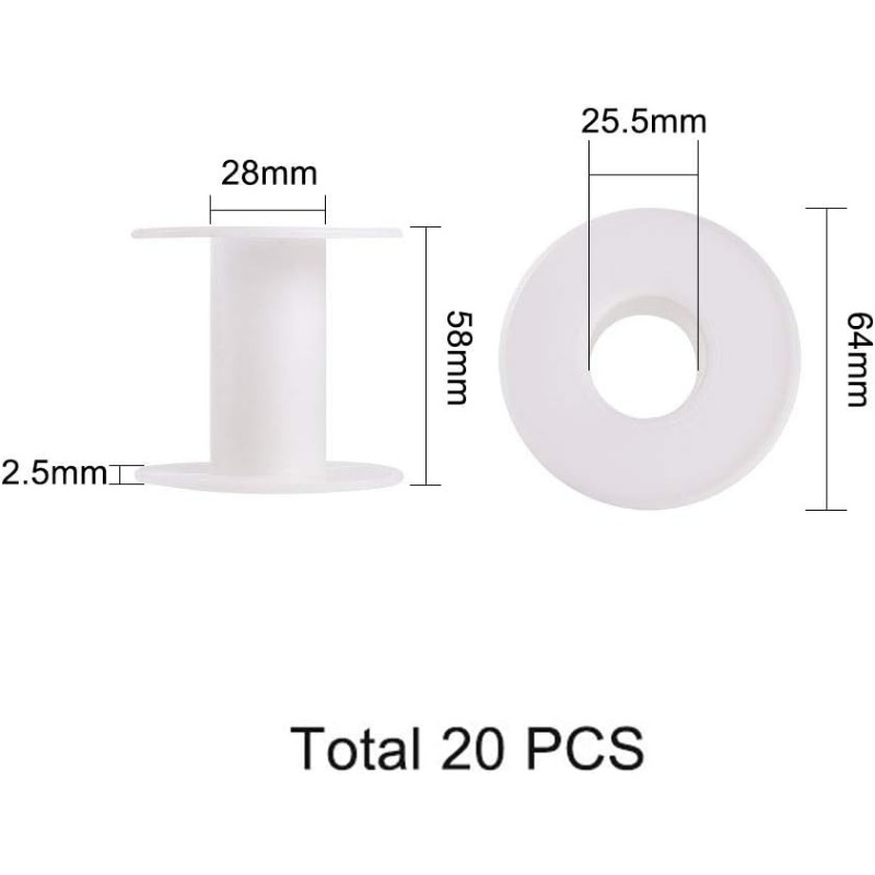 20pcs Empty Plastic Spools 2 I - Organza Ribbon Spool review and price