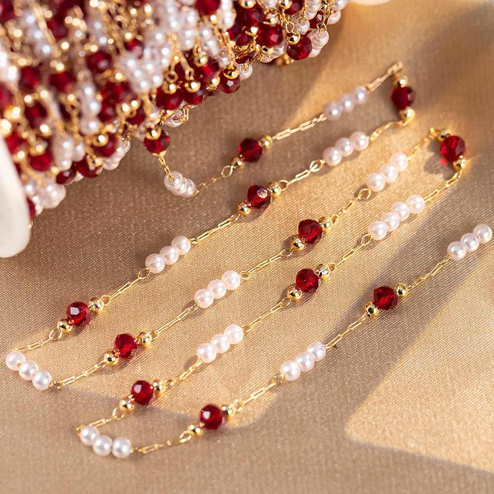 50cm/100cm Imitation Pearl Cop - Pearl Trim Chain review and price