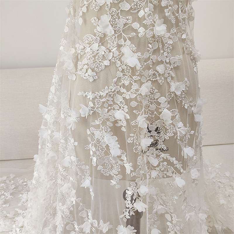 Ivory 3D Floral Hand Beaded La - Craft Embellishment review and price